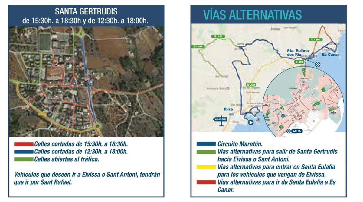 Mapa de vías cortadas.