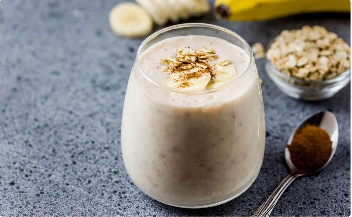 Batido de proteínas: avena y manzana