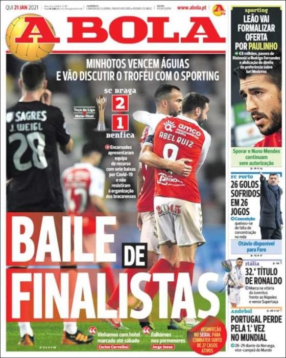 Portada A BOLA jueves 21 enero 2021