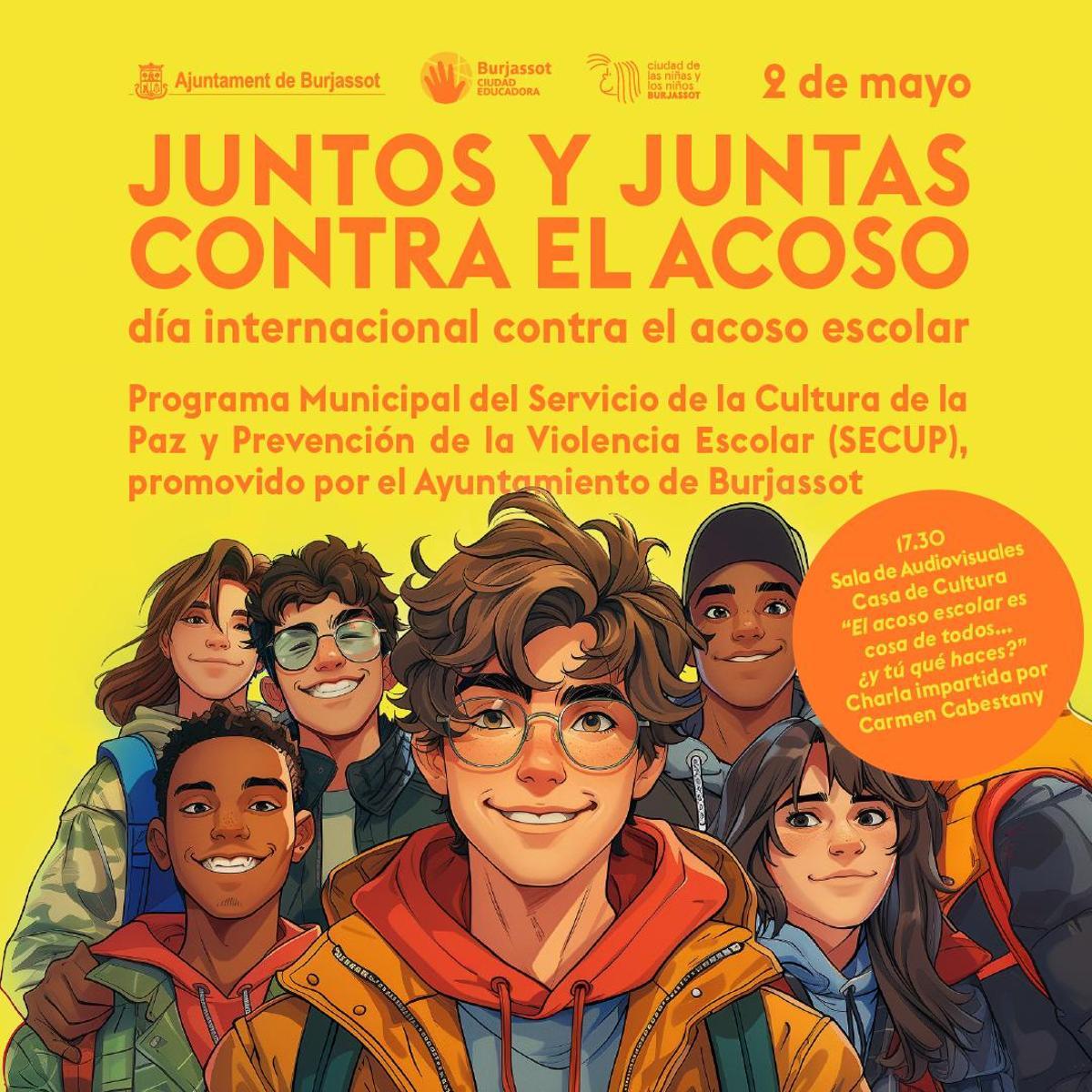 ACOSO ESCOLAR| Burjassot conmemora el Día Internacional contra el Acoso ...