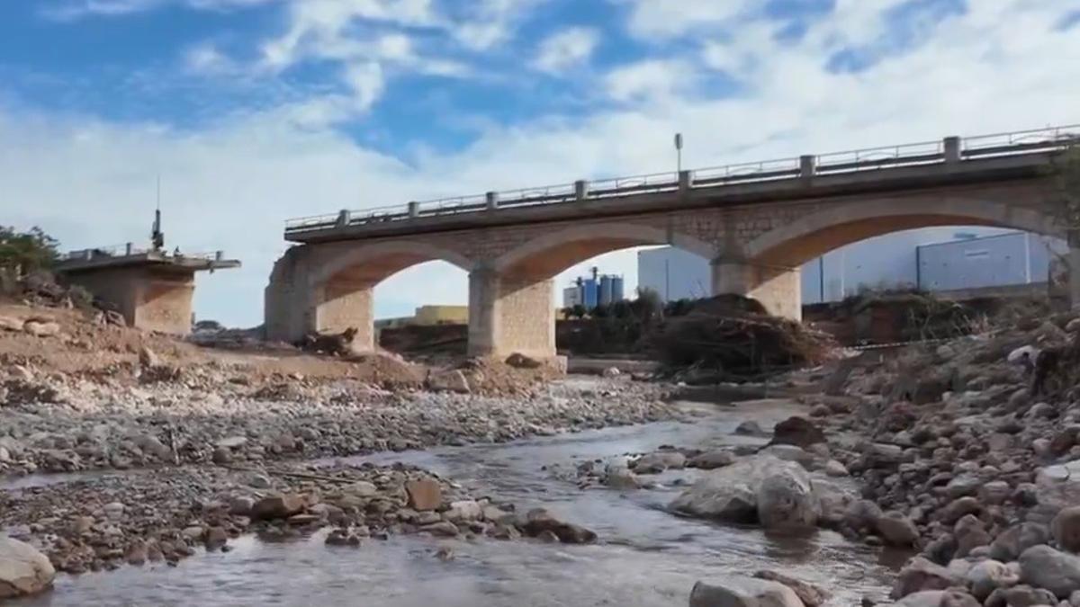 Puente destruido en Cheste