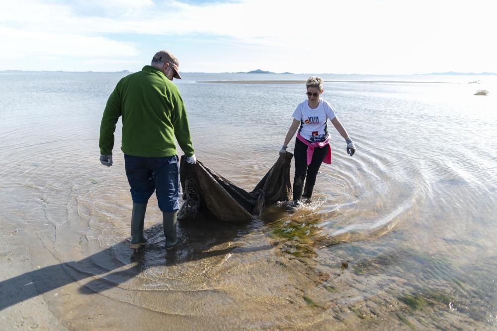 Recogida de plásticos en el Mar Menor