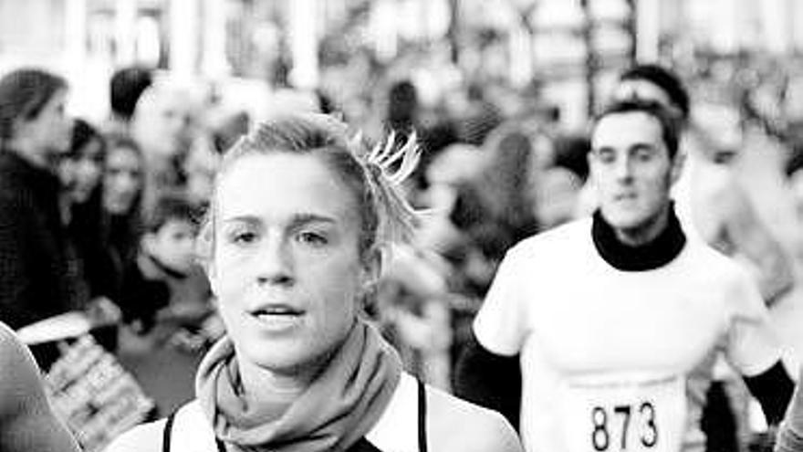 Wanda Sánchez, en la pasada «San Silvestre» de Gijón.