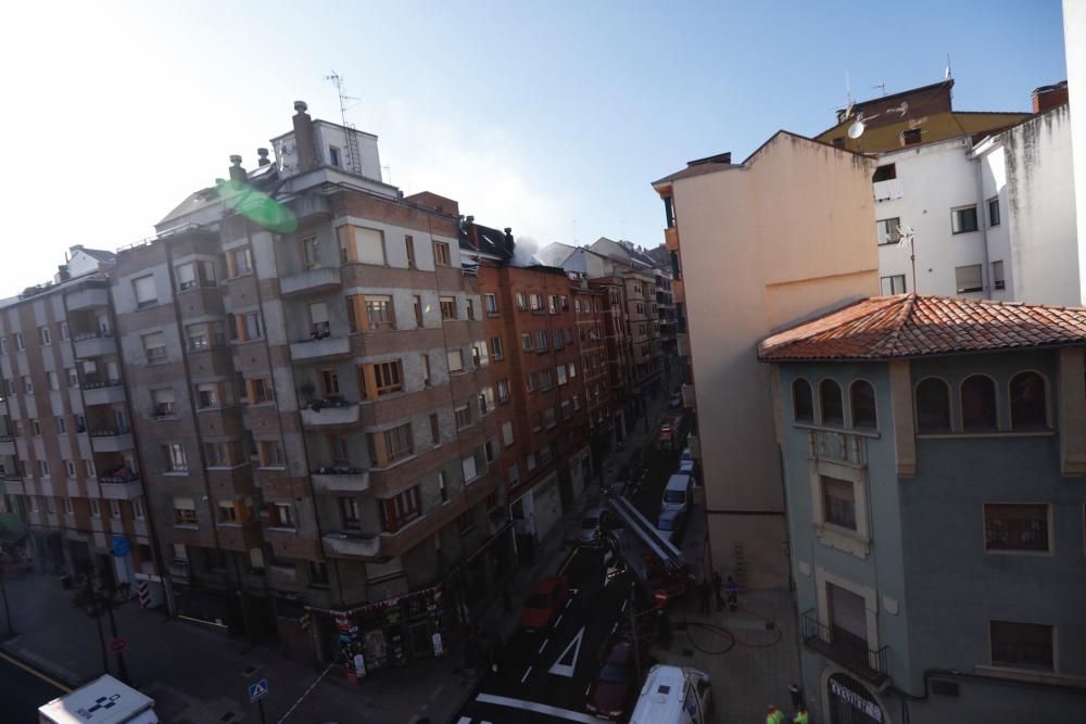 Incendio en Ciudad Naranco .