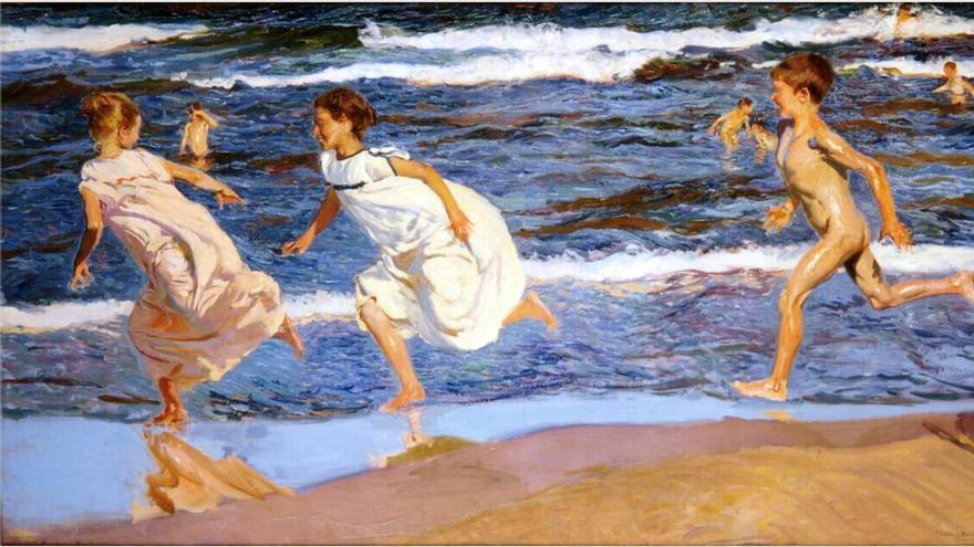 Los Amigos del Bellas Artes regalan al Museo una réplica del marco original del cuadro &quot;Corriendo por la playa” de Sorolla