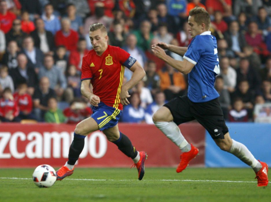 Las mejores imágenes de la victoria de España S21 frente Estonia