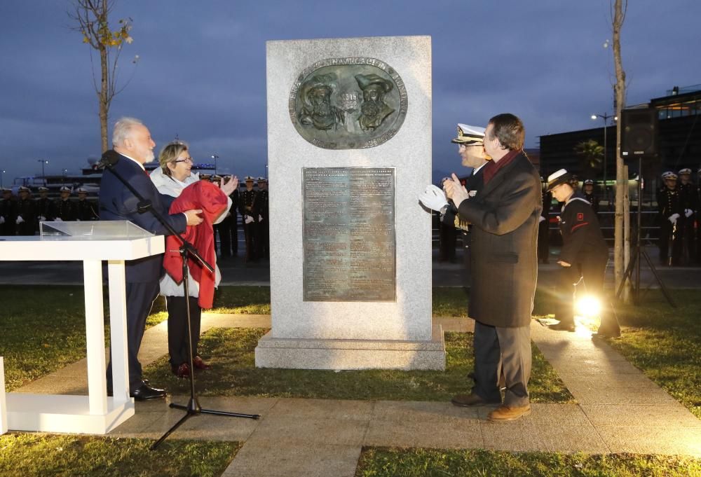 Vigo celebra el 500 aniversario de ka expedición de la primera vuelta al mundo en un acto solemne con arriado de bandera.