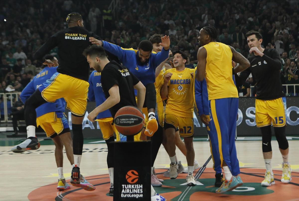 Jugadores del Maccabi Tel Aviv en un encuentro del curso pasado