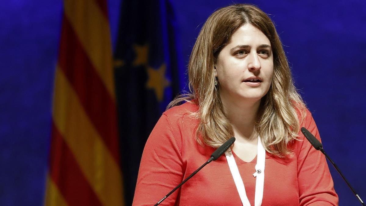 La coordinadora general del PDeCAT, Marta Pascal, en la reunión del Consell Nacional del partido.