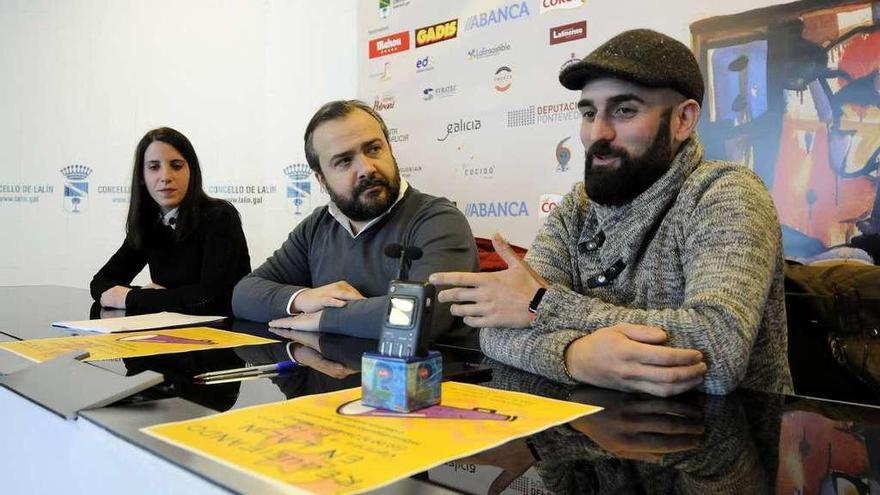 Peña, Cuiña y Josiño da Teixeira presentaron ayer la actividad. // Bernabé/Javier Lalín