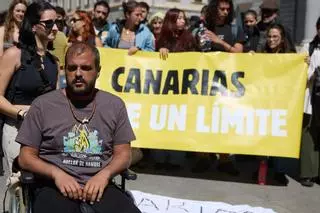 Los huelguistas de 'Canarias tiene un límite' vuelan al Congreso