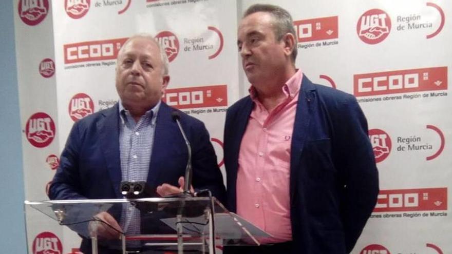 Antonio Jiménez (UGT) y Santiago Navarro (CCOO)