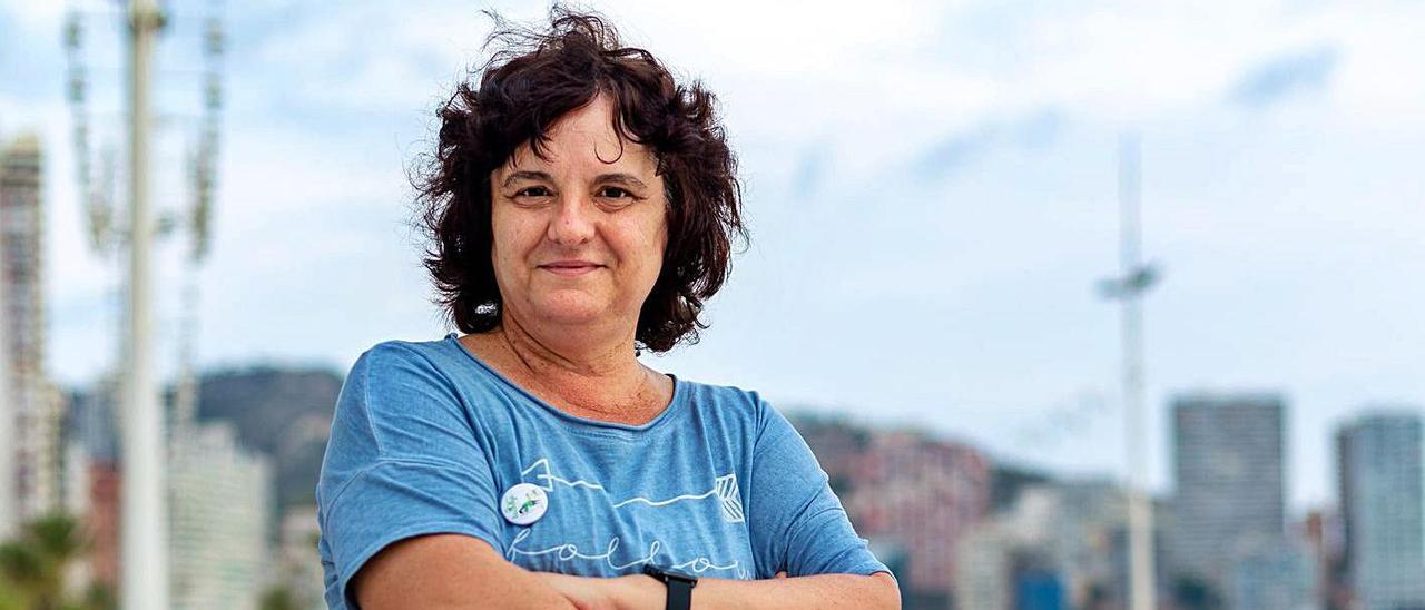 Yolanda García Henarejos, la portavoz de la asociación de Las Kellys de Benidorm.  | DAVID REVENGA