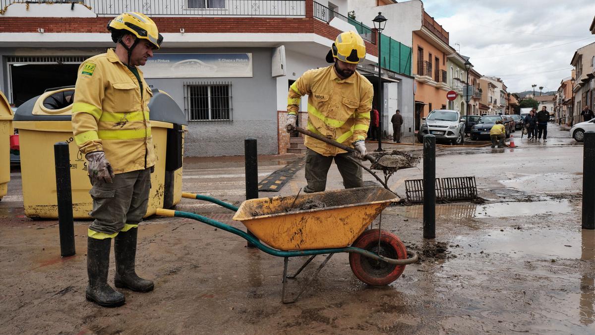 Inundaciones en Cártama tras el temporal del sábado en Málaga