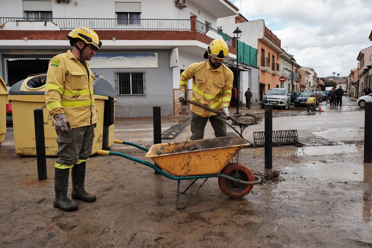 Inundaciones en Cártama tras el temporal del sábado en Málaga