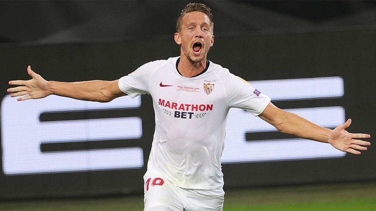 El doblete de Luuk de Jong a base de cabezazos para guiar al Sevilla a su sexta Europa League