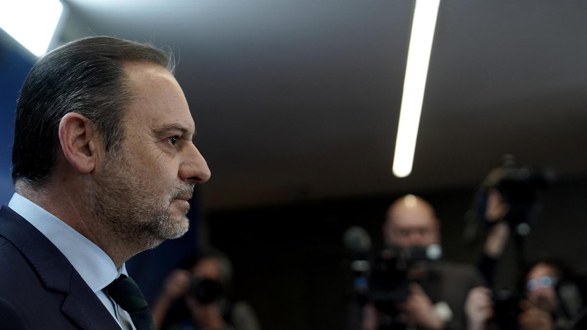 José Luis Ábalos durante su comparecencia en el Congreso de los Diputados.