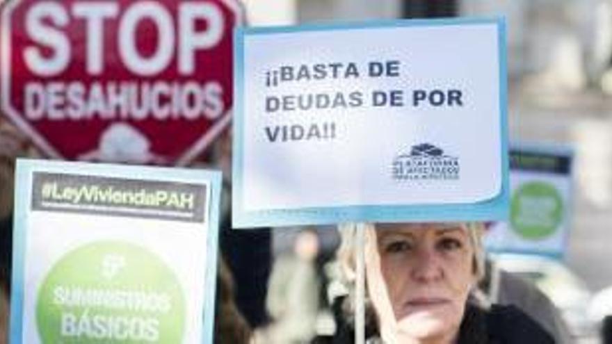 Protesta contra el recurso a la ley de Vivienda.