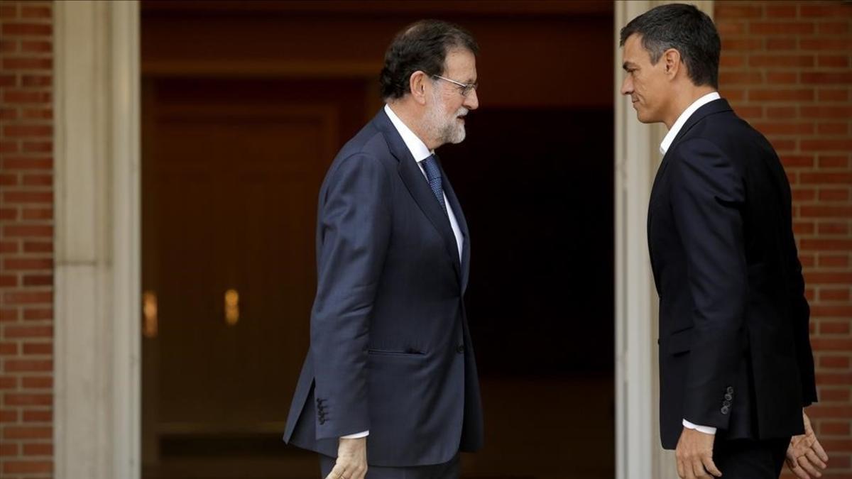 Mariano Rajoy y Pedro Sánchez, el pasado 7 de septiembre, en la Moncloa.