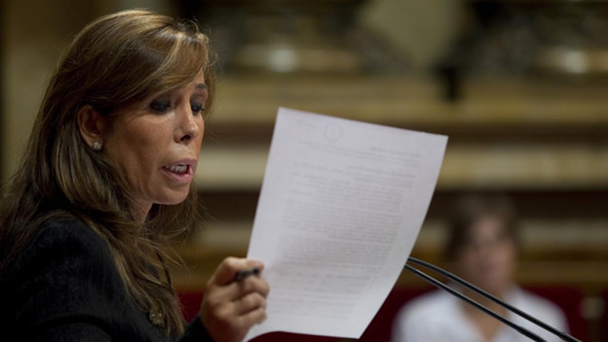 Alicia Sánchez-Camacho, durante el pleno de política general, el miércoles en el Parlament.