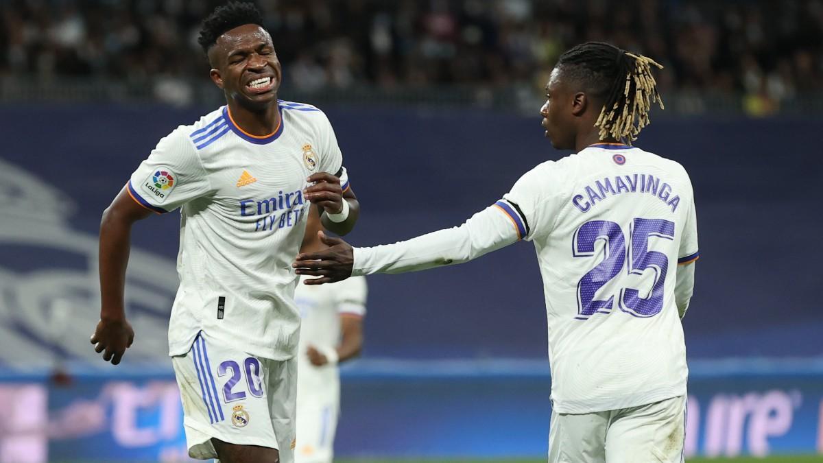 Vinicius y Camavinga, durante el partido contra el Getafe