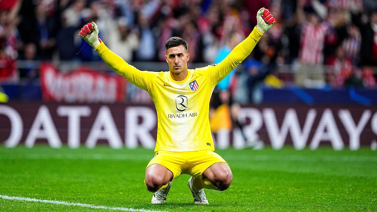 Juan Musso del Atletico de Madrid tras la victoria ante el Barça en cuartos de la Champions League
