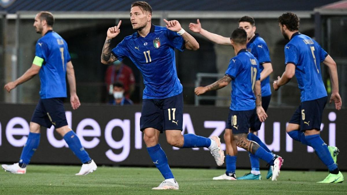 Immobile celebra el gol ante República Checa