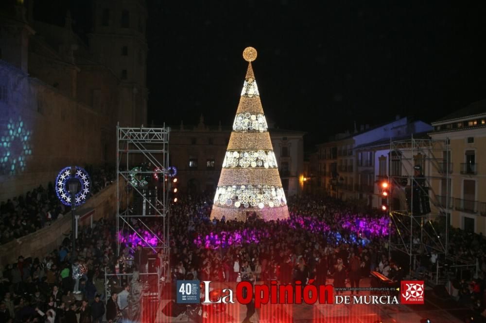 Encendido de luces de Navidad en Lorca