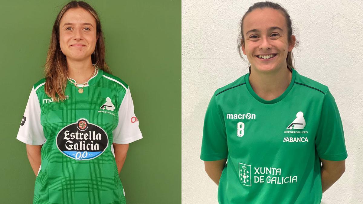 Las jugadoras del Liceo María Sanjurjo y Alba Garrote.