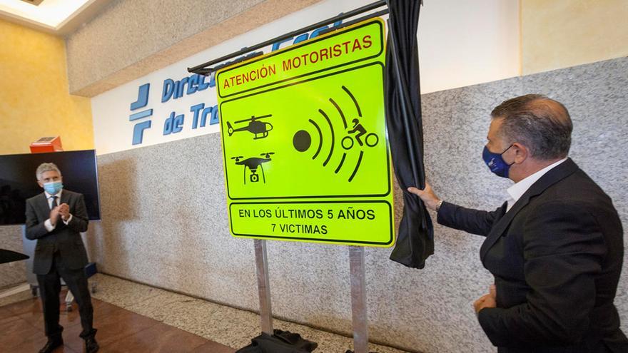 Presentación de la nueva señalización de tramos de riesgo para motoristas