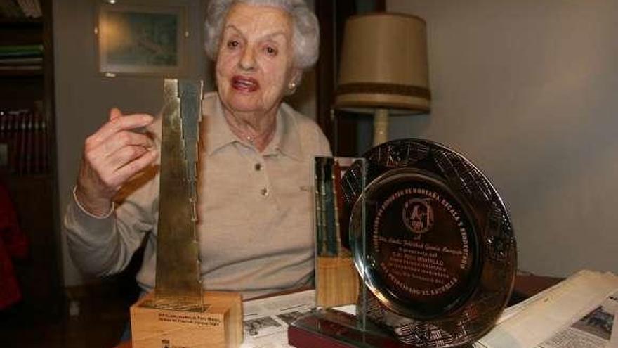 Filina García Marqués, en una imagen de archivo, con algunos trofeos.
