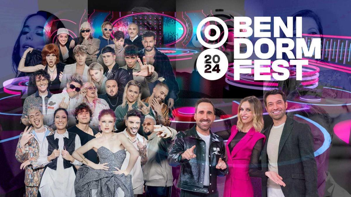 Los participantes y los presentadores del Benidorm Fest 2024