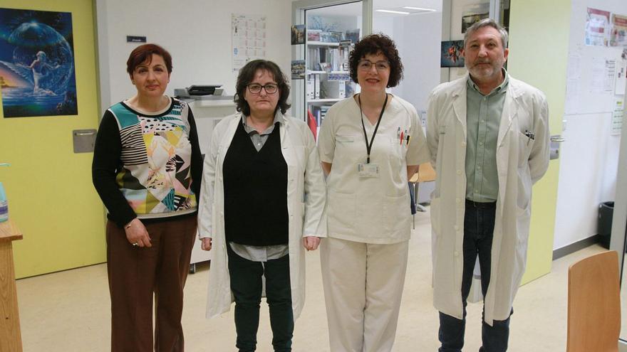 Cruz González, Montse Seijas, Esther Pérez y Emilio Rodríguez, de la Unidad de Formación.