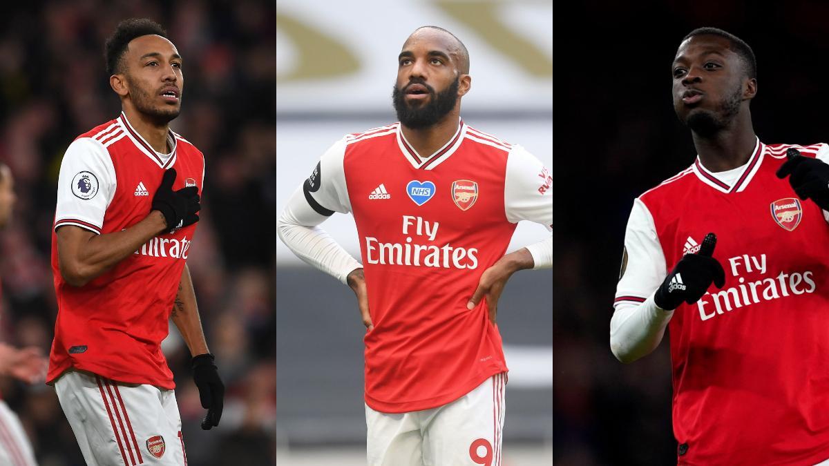 Lacazette o Pepé no estuvieron a la altura de Aubameyang en el Arsenal