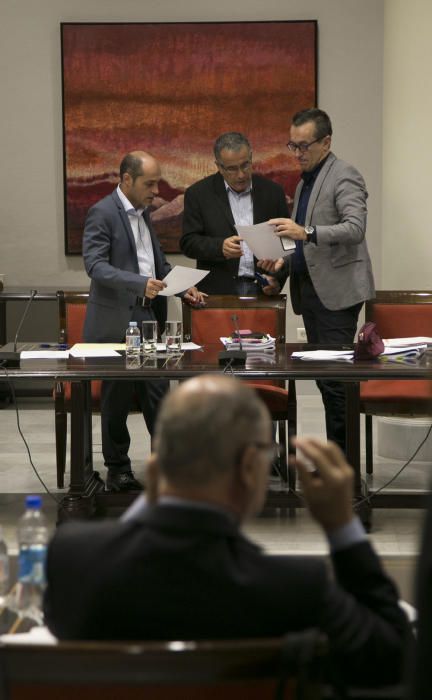 Comisión de presupuestos en el Parlamento canario