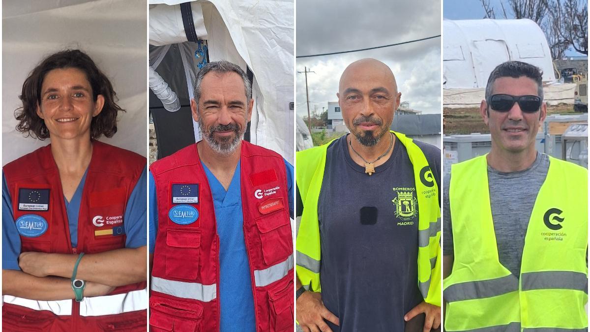 Beatriz González, Ángel Modrego, Arturo Chapatte y Javier Tribaldos son cuatro de los profesionales madrileños desplazados en Jamaica.