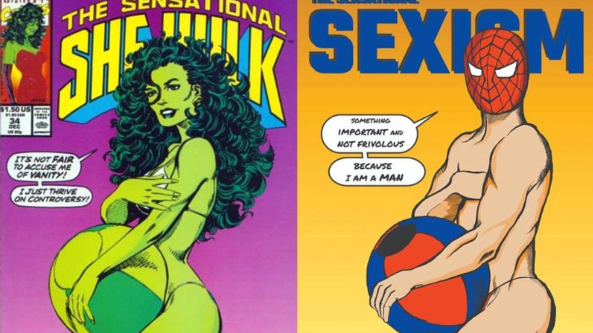 Así se hipersexualizan los superhéroes para criticar el machismo de los cómics