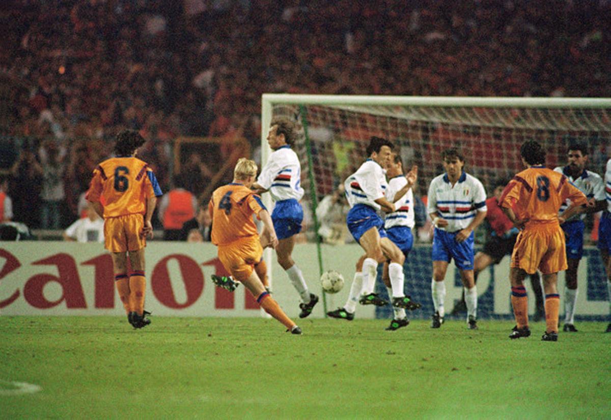 Jordi Cotrina va immortalitzar el gol de Koeman el 20 de maig del 1992, amb el qual el Barça va aconseguir la seva primera Copa d’Europa.