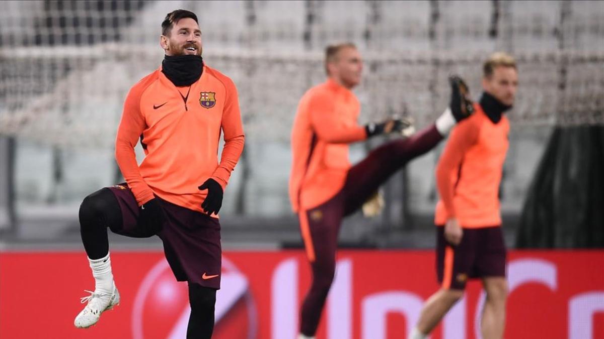 Leo Messi podría tener alguna molestia en el muslo