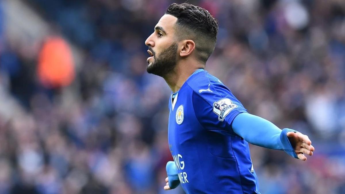 Riyad Mahrez celebra un gol ante el Swansea en la jornada del domingo pasado