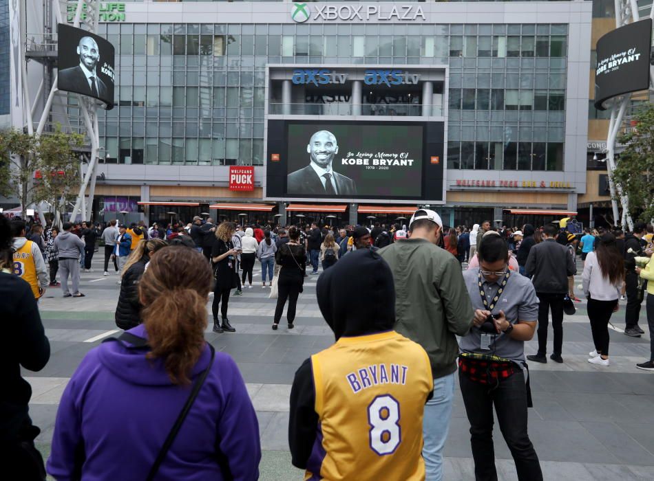 Luto en la NBA y en las calles por Kobe Bryant