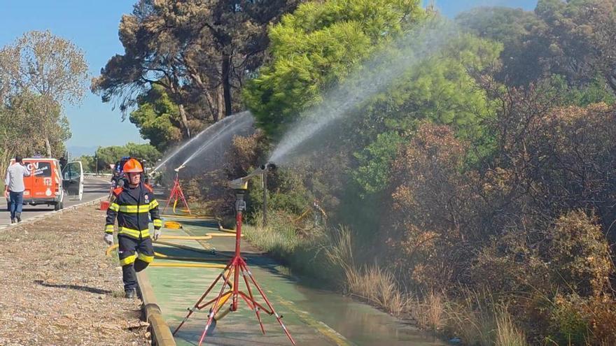 Domingo con labores de prevención en el Incendio del Saler