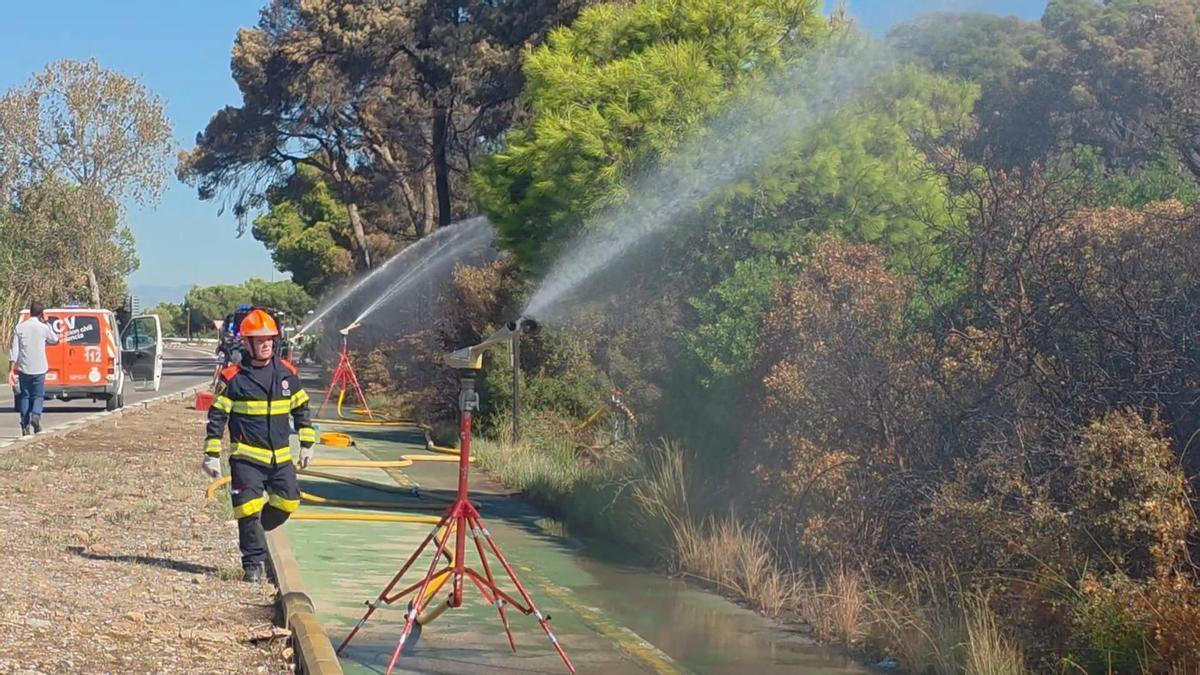 Domingo con labores de prevención en el Incendio del Saler