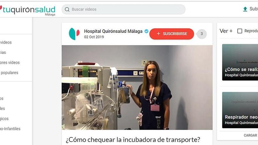 Quirónsalud Málaga lanza un canal digital de vídeos tutoriales realizados por y para el personal