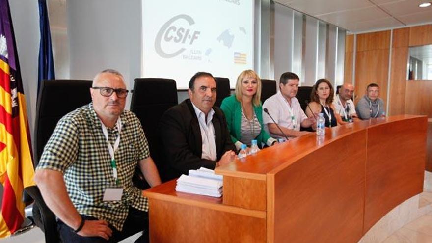 El CSI-F eligió ayer a su nueva junta directiva de Balears en Ibiza; en primer plano Juan Nieto.