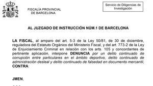El escrito de acusación de la Fiscalía contra el Barça por el Caso Negreira