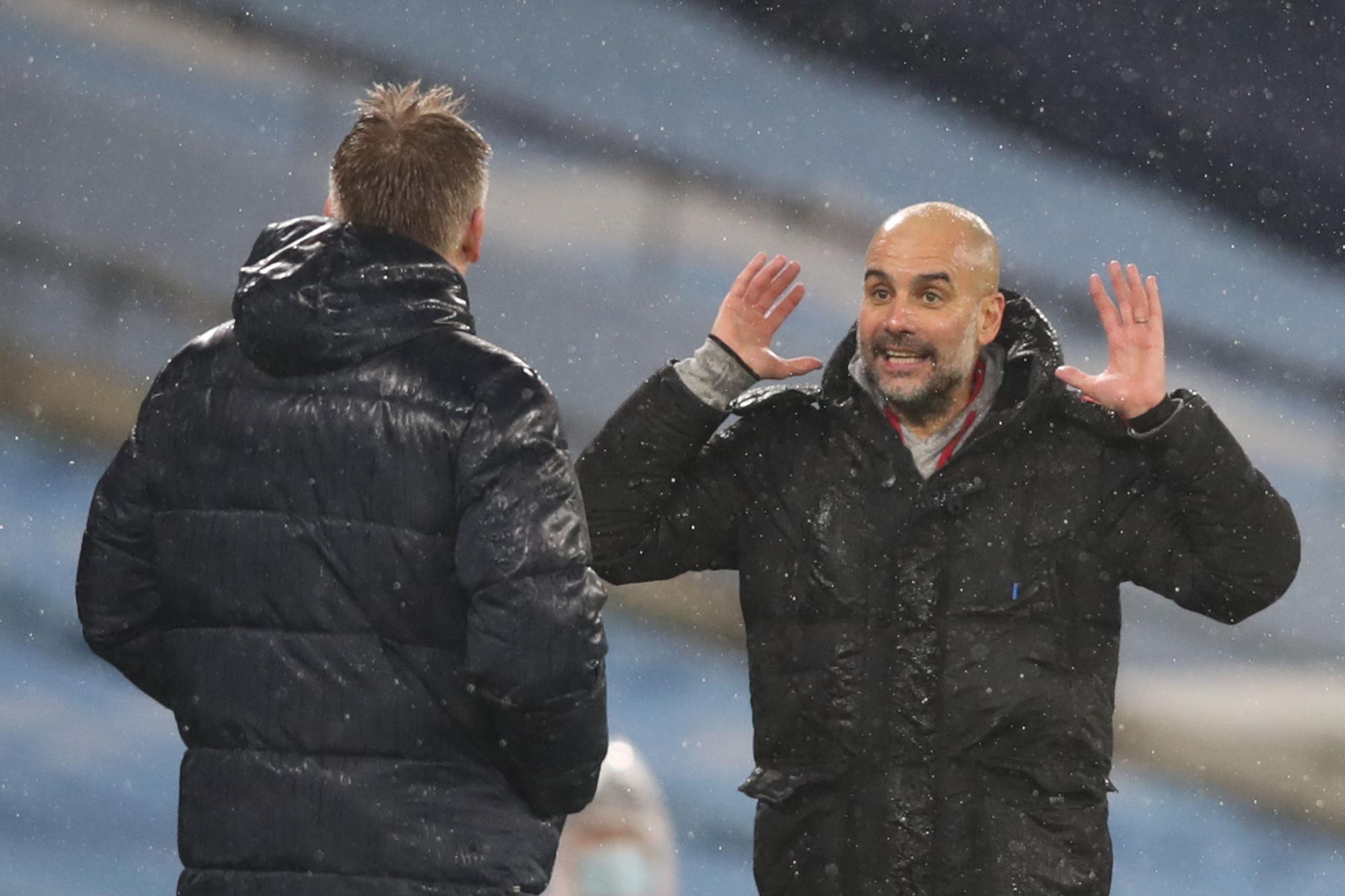 Guardiola, en el partido ante el Aston Villa.