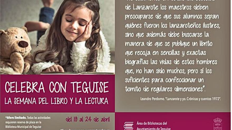 Cartel de la Semana del Libro y la Lectura en Teguise. | | LP/DLP