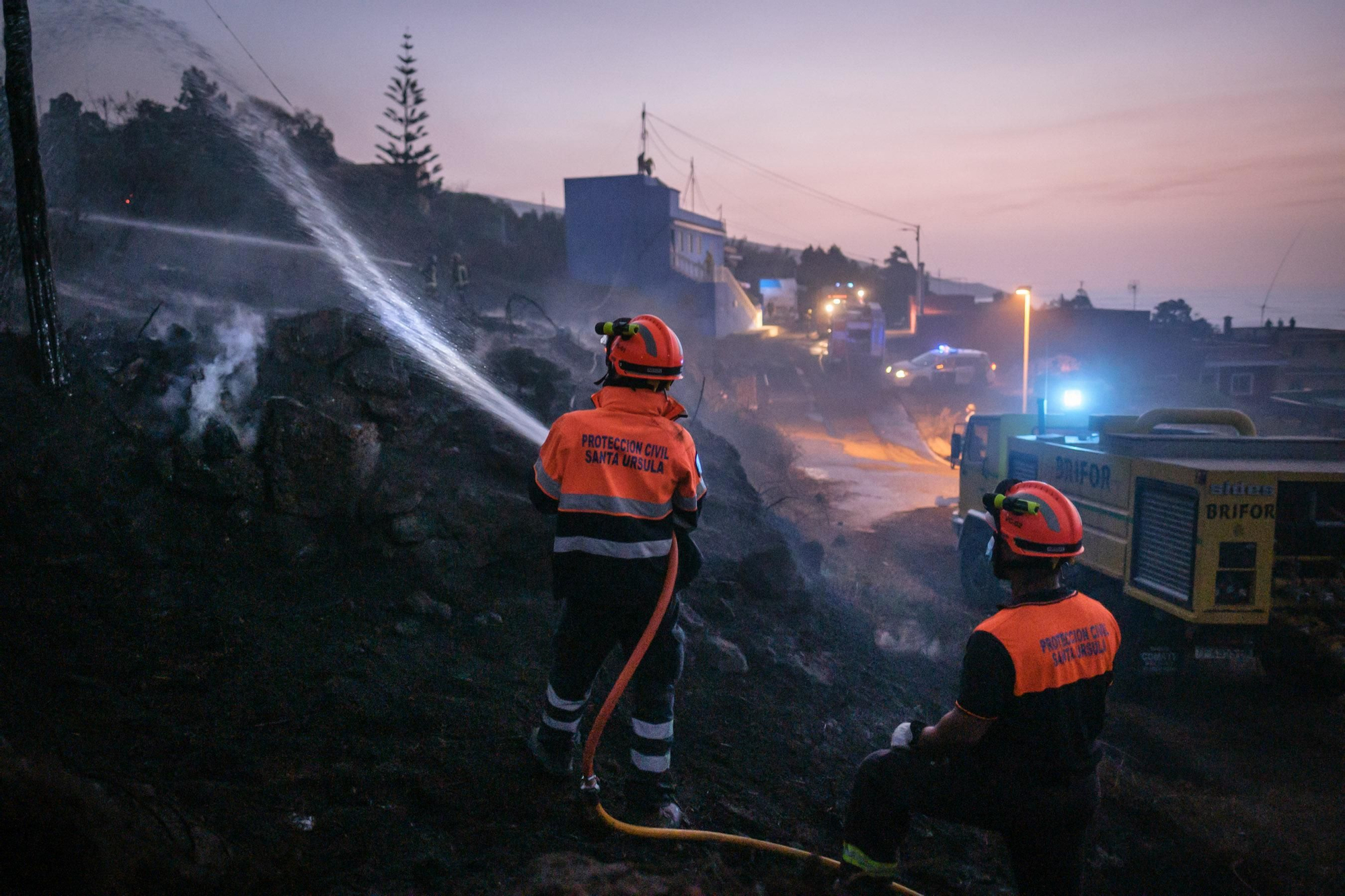 Incendio en La Orotava