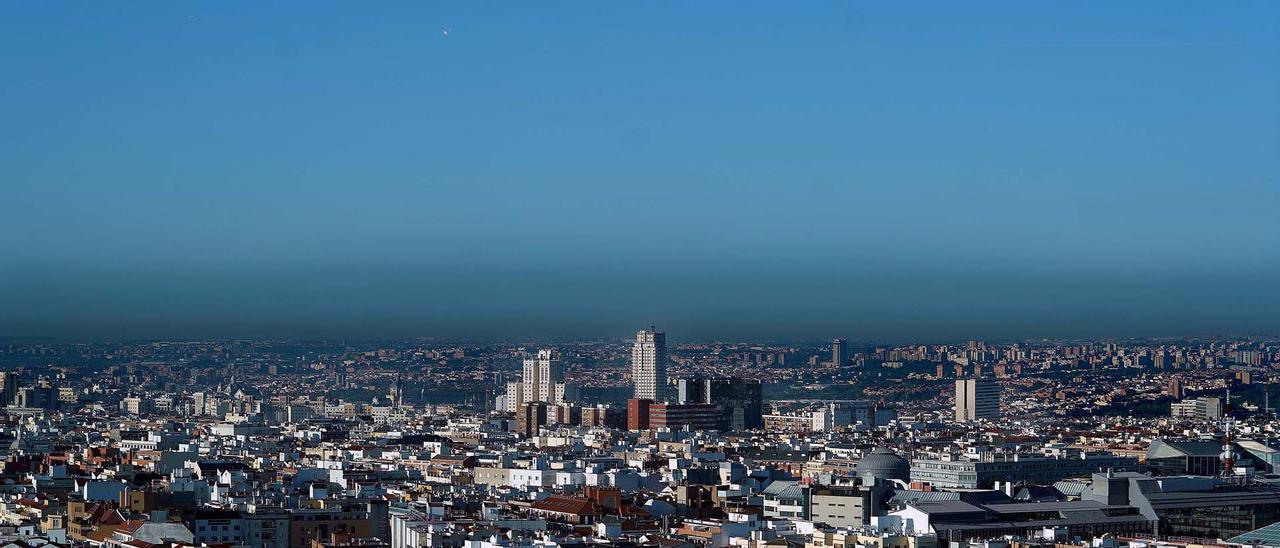 Boina de contaminación sobre Madrid